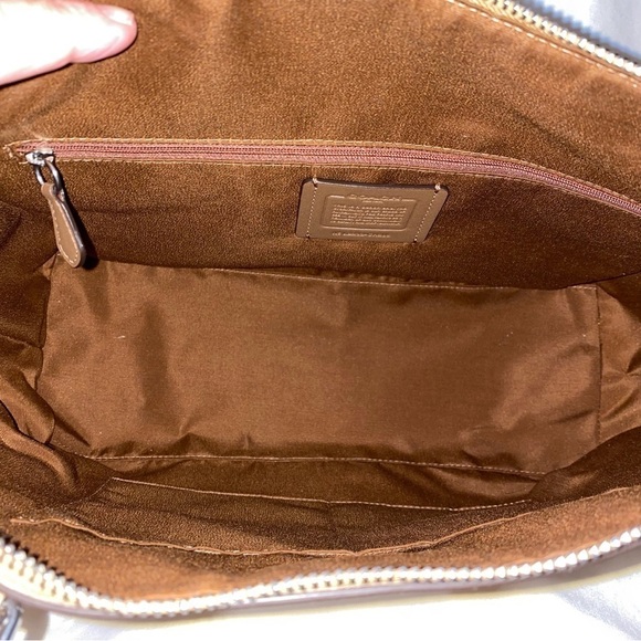 Coach Leather Tote Brand New/w Tags 15” Top Zipper Leather Bag in Latte Color - Picture 8 of 16